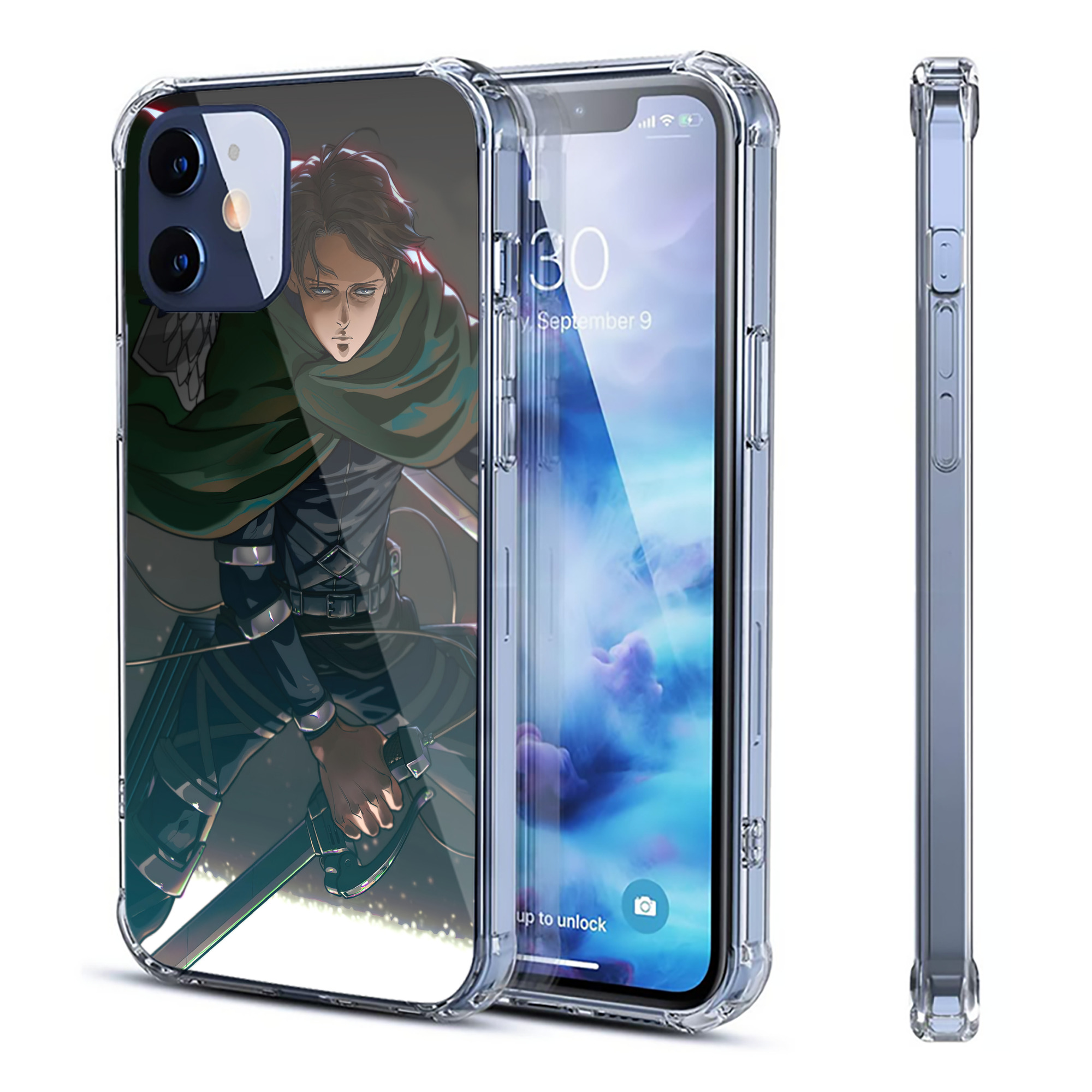 （画像用） 進撃の巨人 Attack on Titan 【iPhone 12シリーズ対応】透明スマホケース（クリアソフトケース）